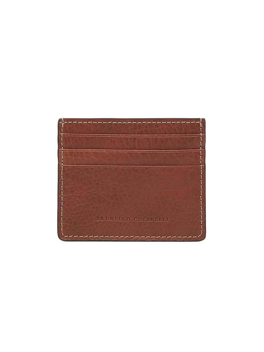 Mens Grained Calfskin Mini Card Case Product Image