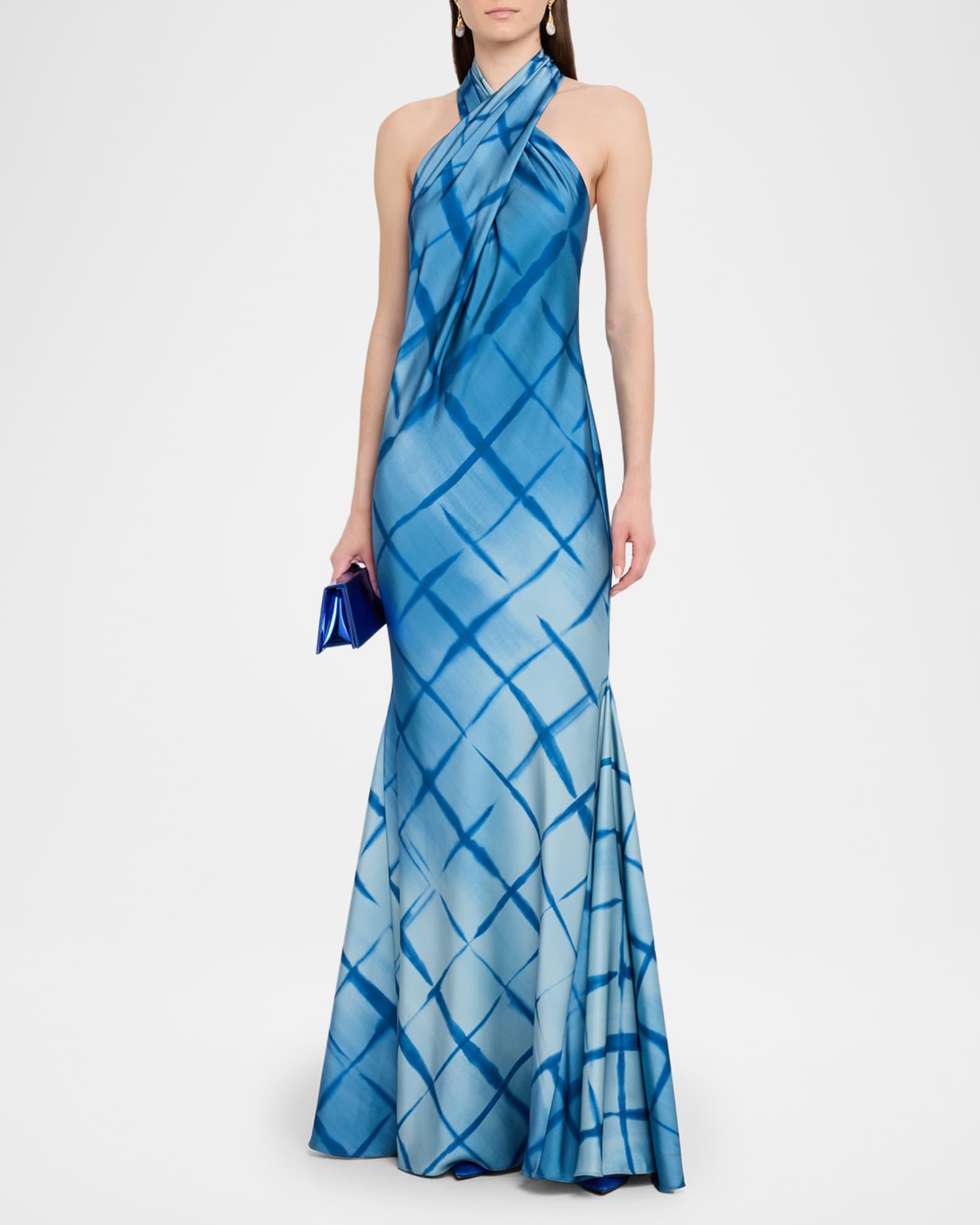 Corinne Backless Satin Mermaid Gown Product Image