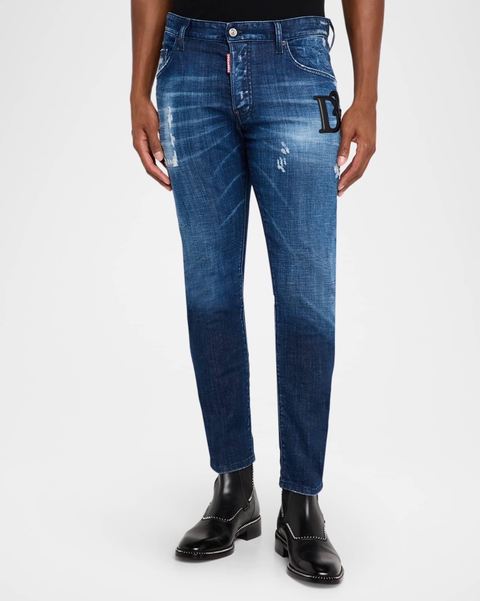 Men's Slim Distressed Skater Jeans Product Image