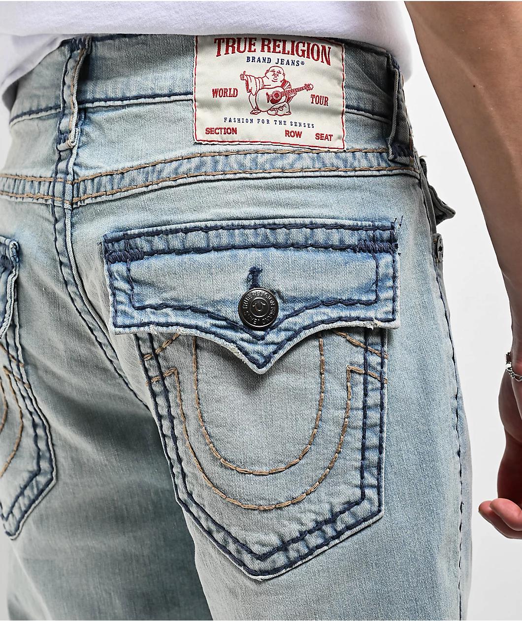 True Religion Ricky Super T Flap Grand St Wash Straight Leg Jeans Product Image