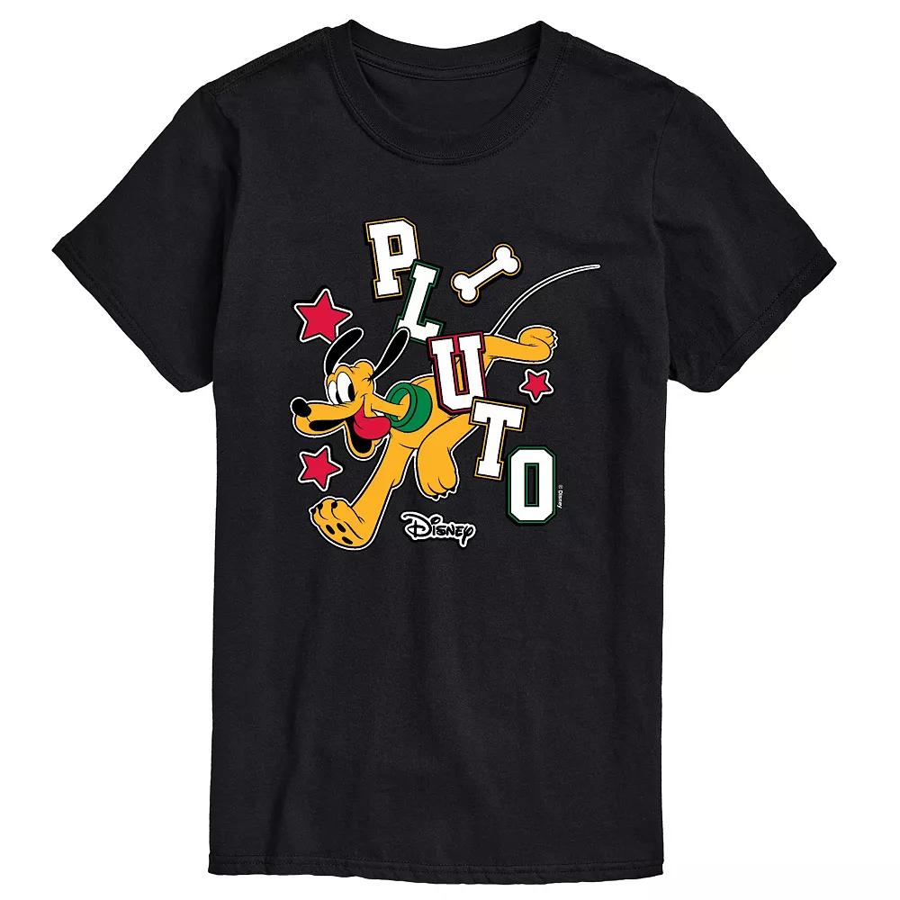 Disney's Pluto Men's Varsity Patches Graphic Tee,  Product Image