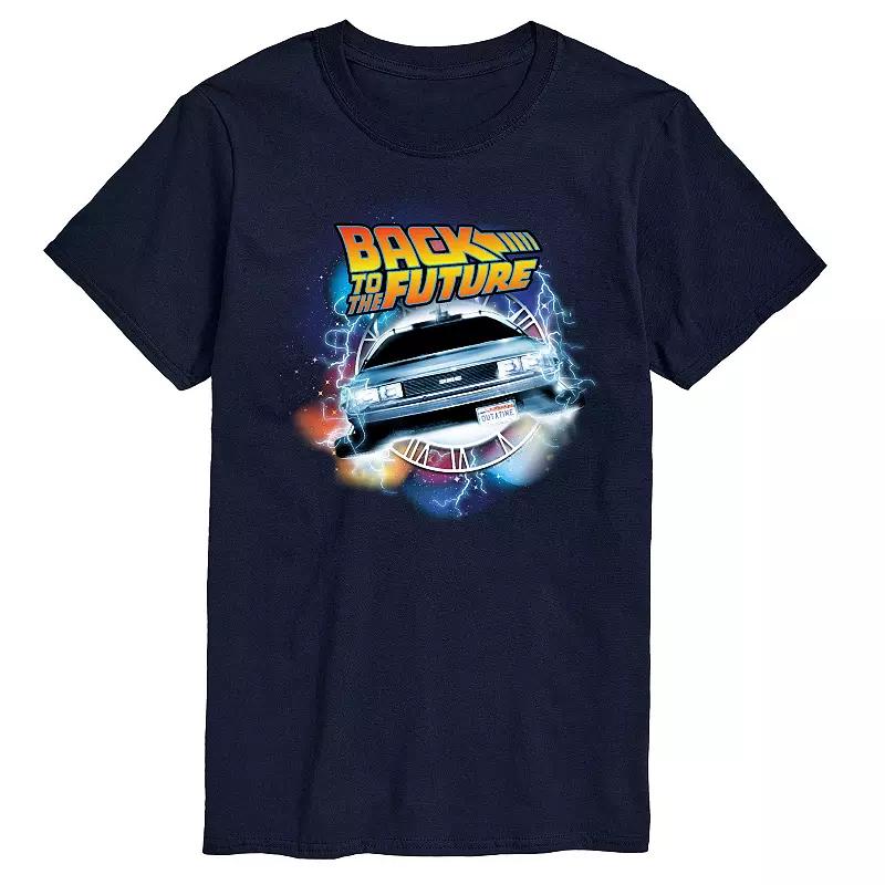 Big & Tall Back to the Future Time Traveling Delorean Graphic Tee, Men's,  Product Image