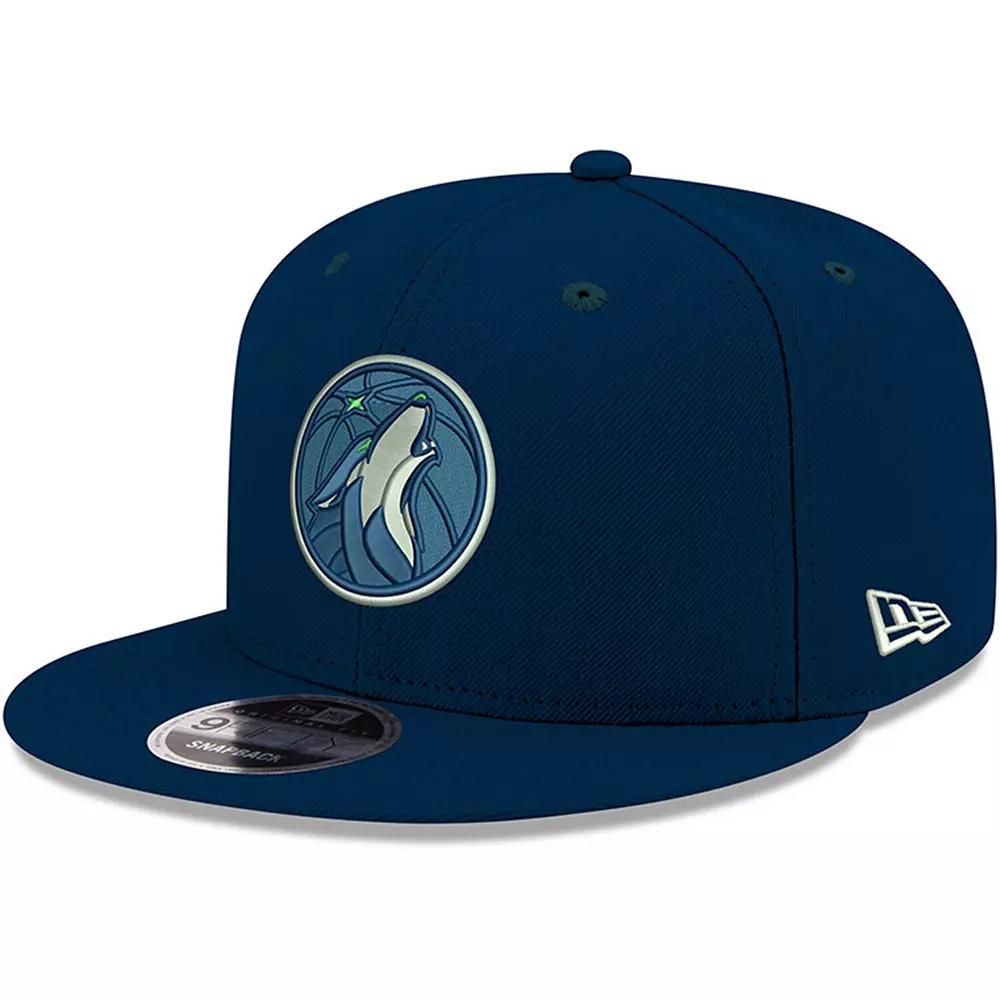 Men's New Era Black Minnesota Timberwolves Official Team Color 9FIFTY Snapback Adjustable Hat, Blue Product Image
