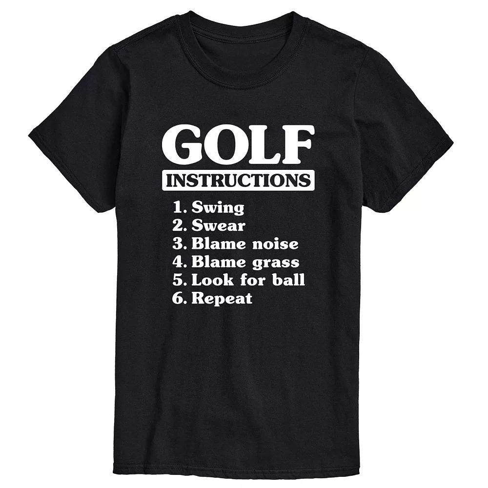 Men's Golf Instructions Graphic Tee,  Product Image