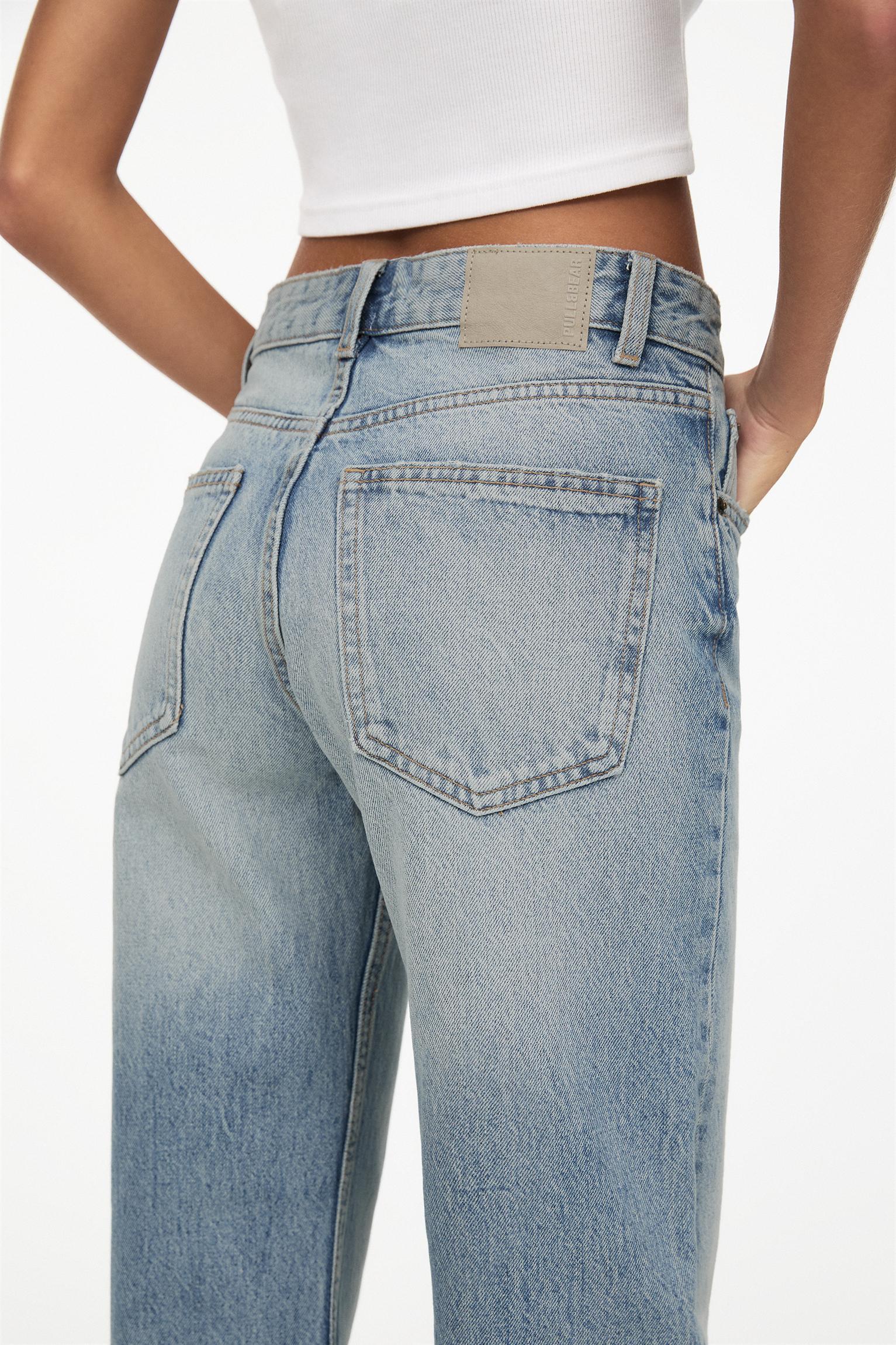 Mid-waist straight-leg jeans Product Image