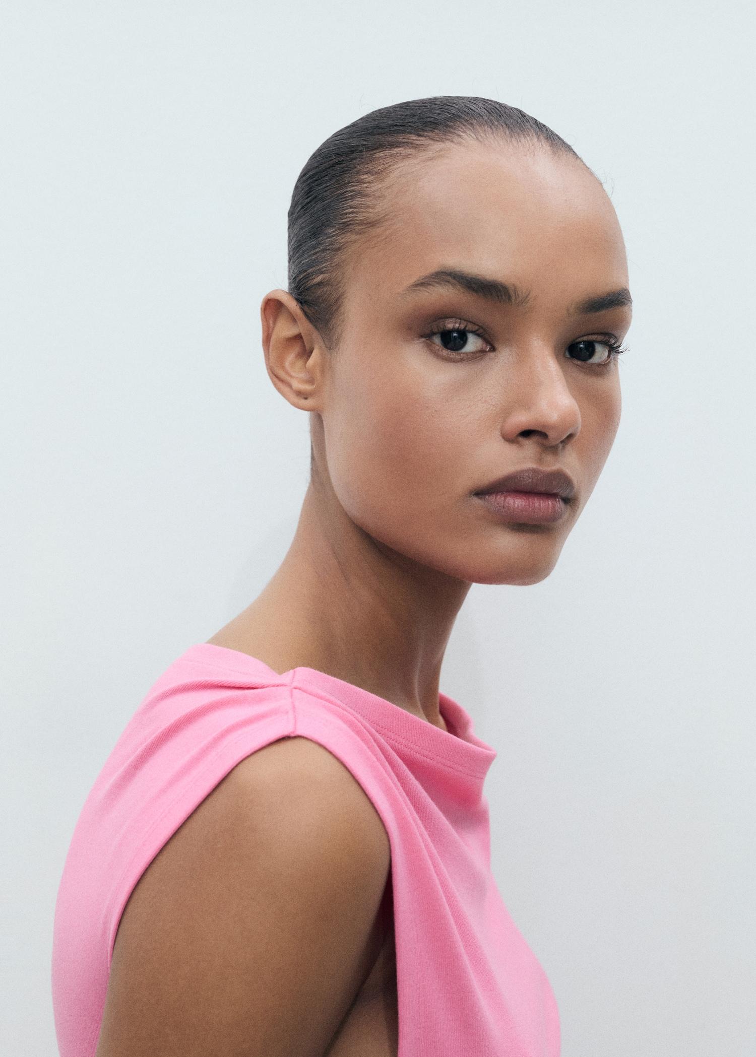 Asymmetrical modal top - Women | MANGO USA Product Image