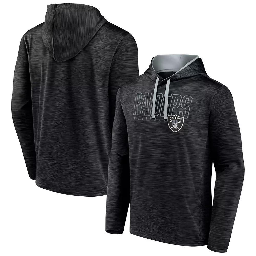 Men's Fanatics Branded Heather Black Las Vegas Raiders Hook and Ladder Pullover Hoodie,  Product Image