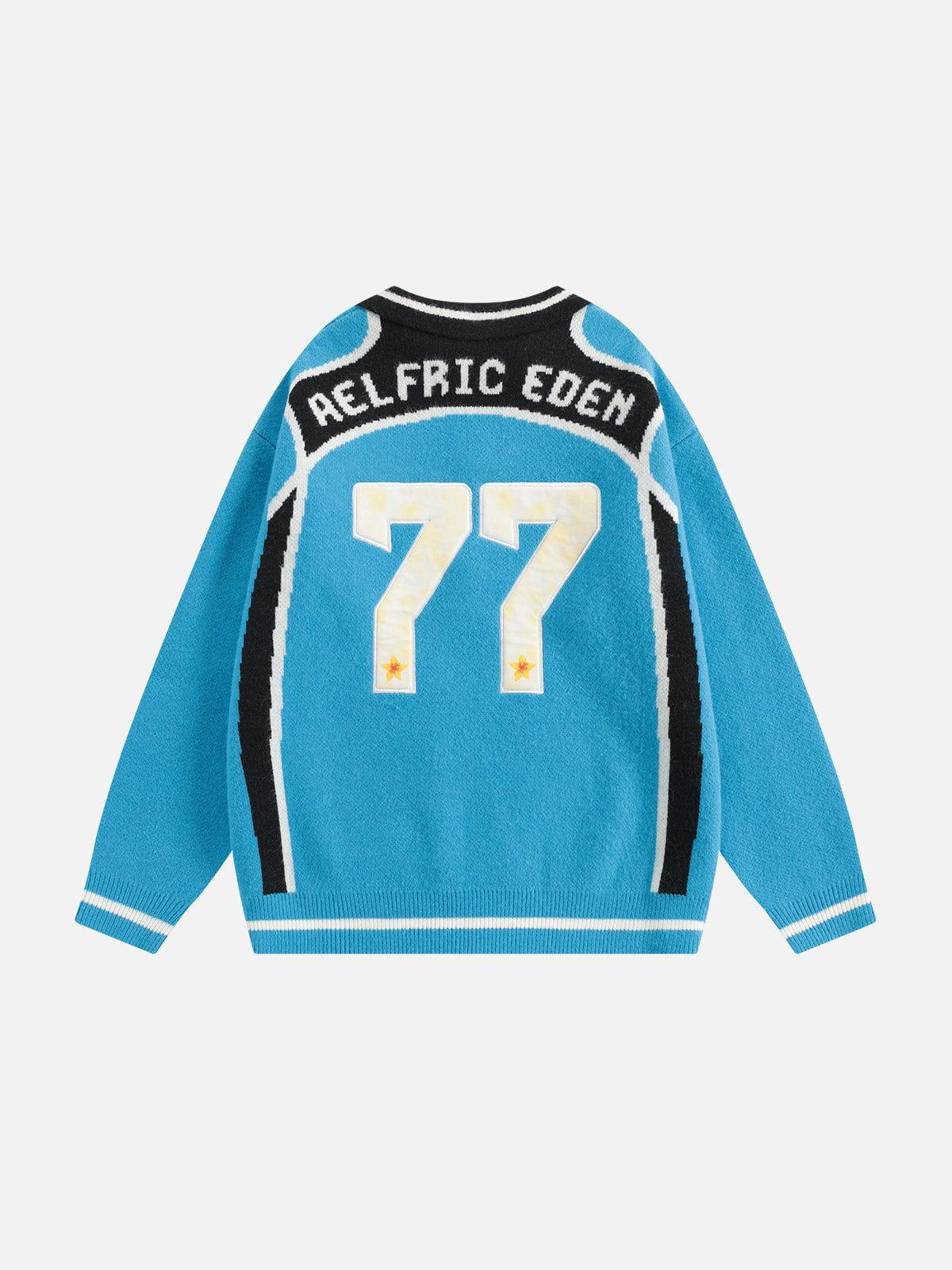 Aelfric Eden Floral 77 Color Blocking Polo Sweater Product Image