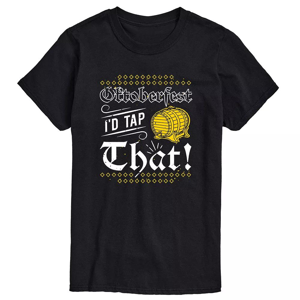 Big & Tall Oktoberfest I'd Tap That Graphic Tee, Men's, Size: 3XL Tall, Black Product Image