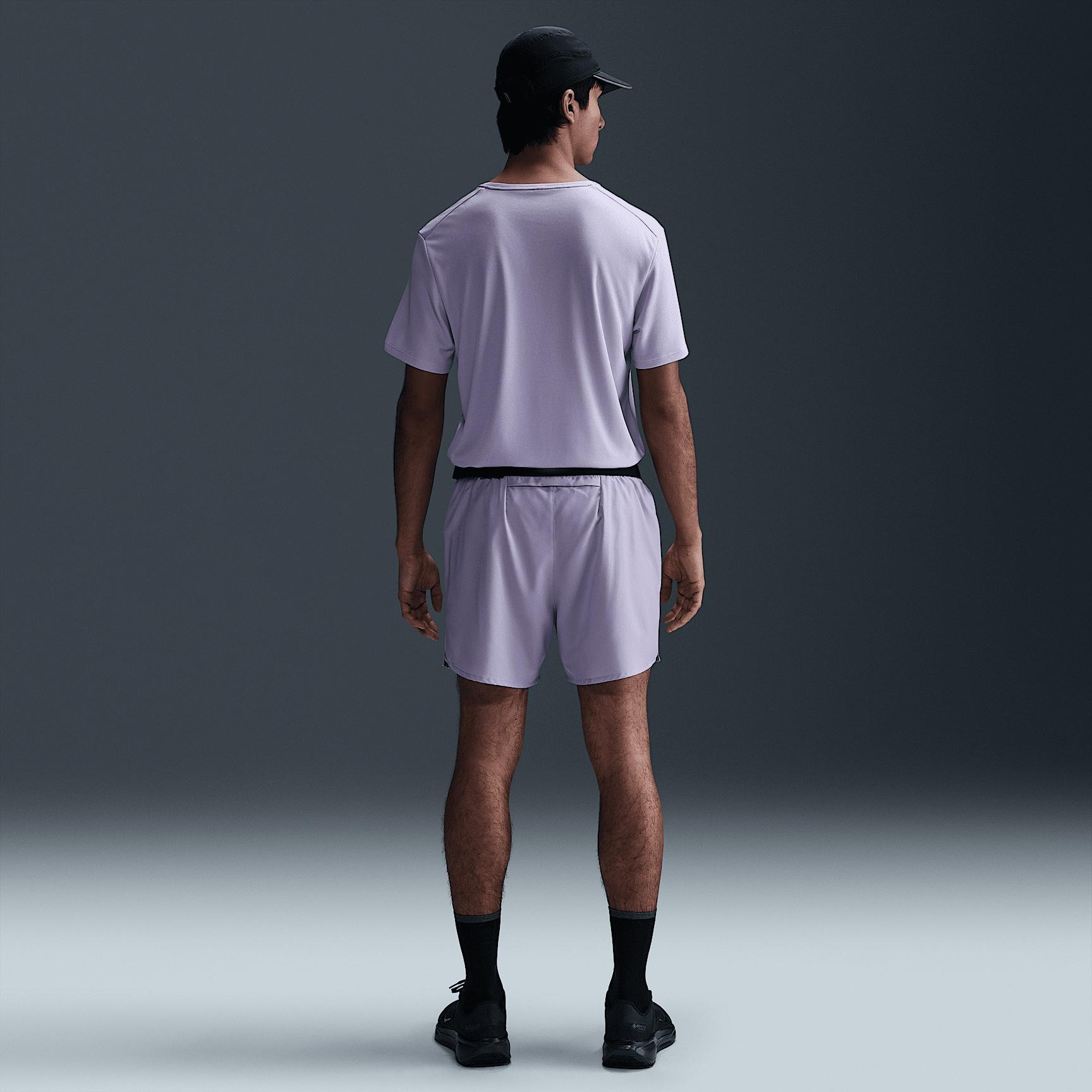 Nike Mens Miler Dri-FIT UV Short-Sleeve Running Top | DV9315-515 Product Image