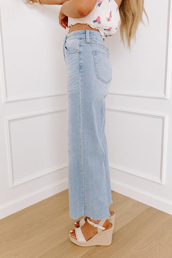 Just USA Roxanne High Waist Straight Leg Jean in Light Wash Product Image