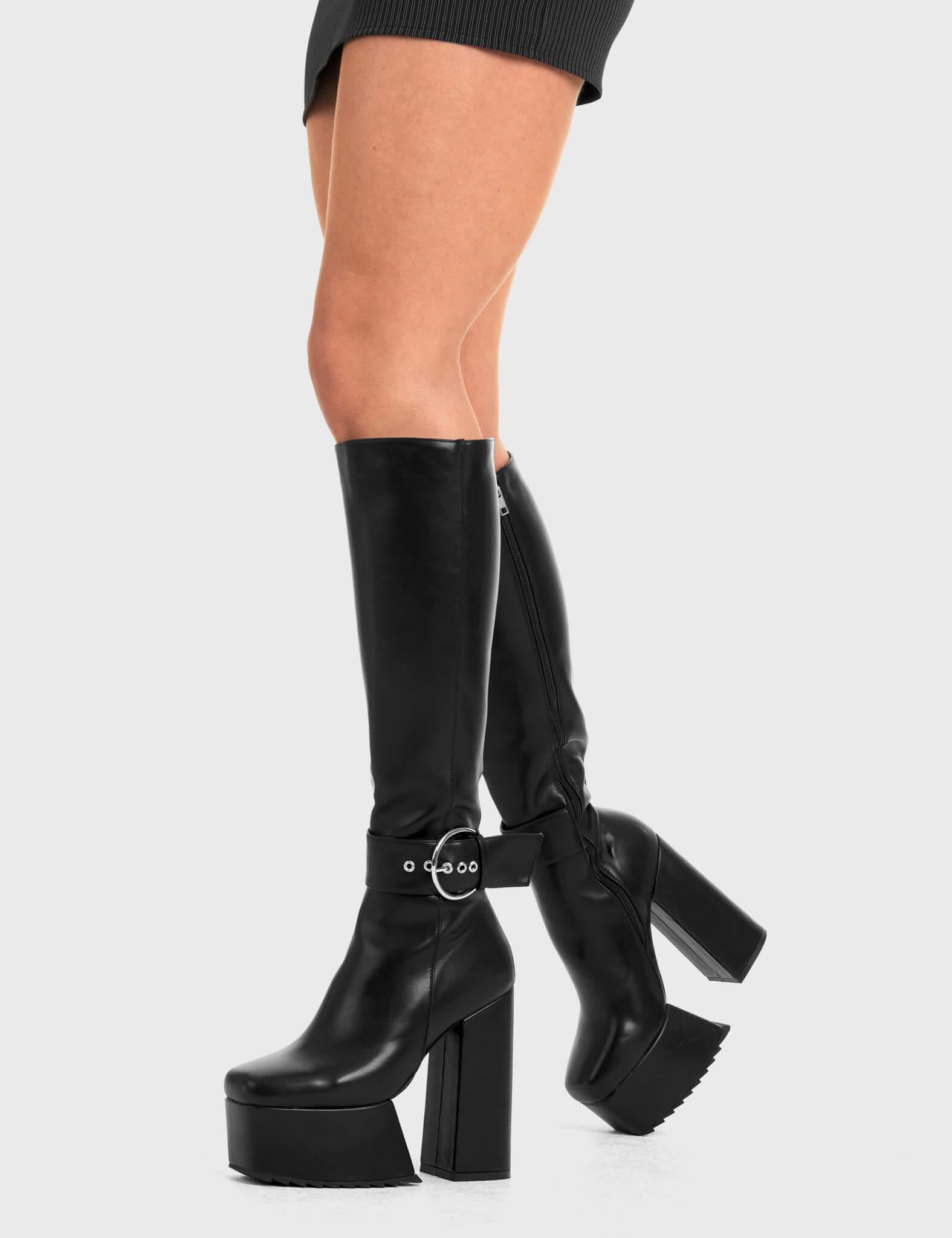 Power Over You Platform Knee High Boots Product Image