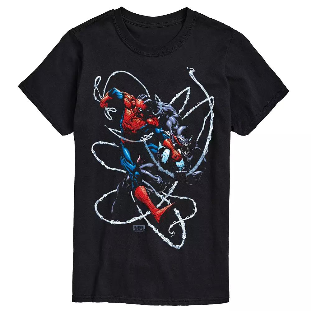 Big & Tall Marvel Venom Vs Spider-Man Portrait Graphic Tee, Men's,  Product Image