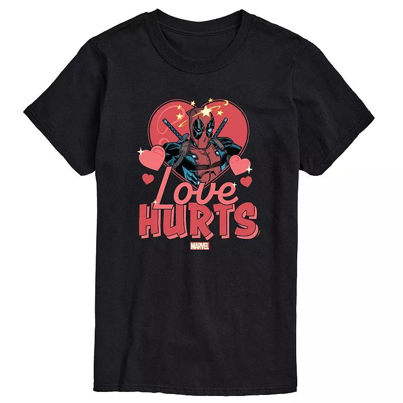 Big & Tall Marvel Deadpool Love Hurts Graphic Tee, Men's,  Product Image