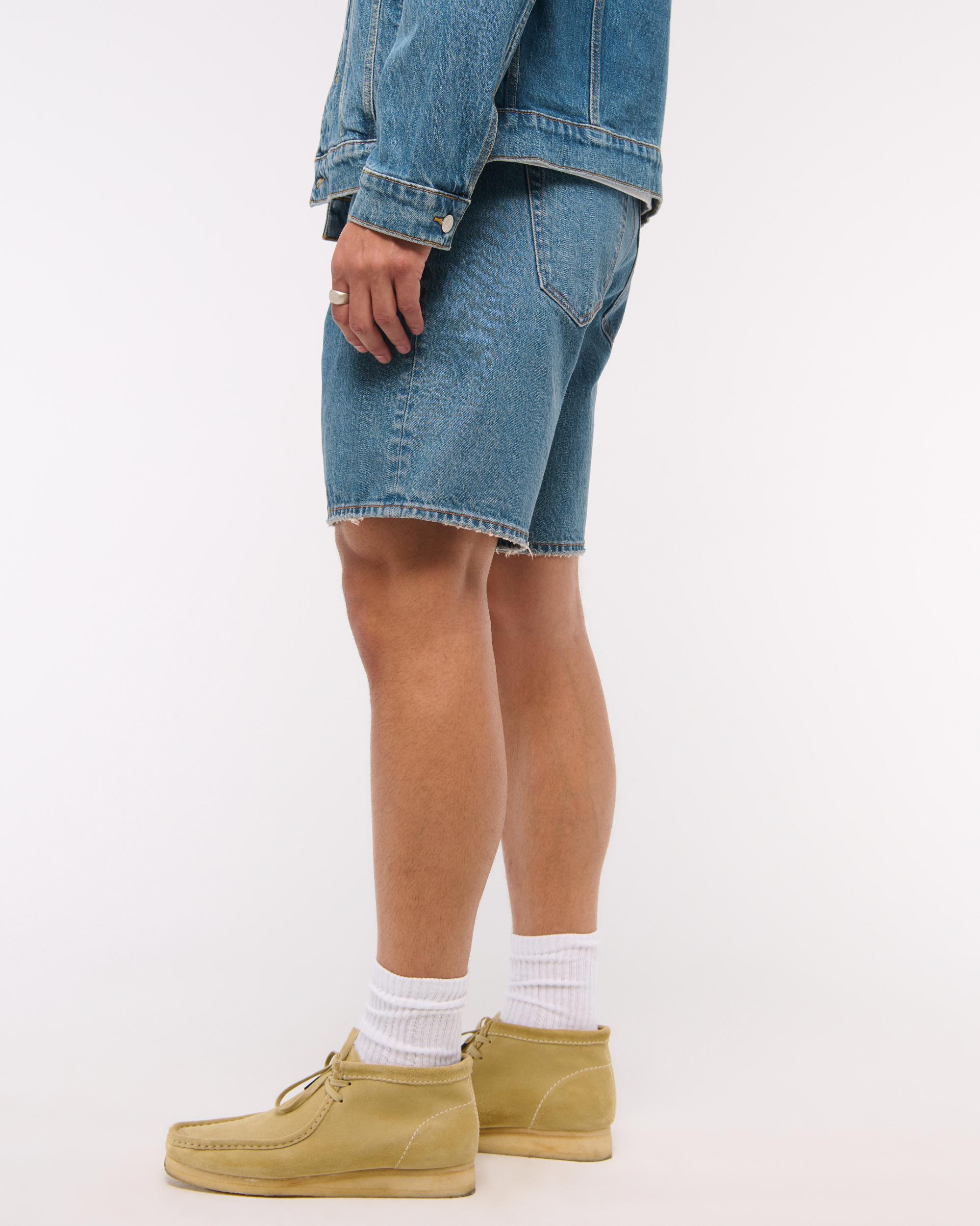 Athletic Loose Denim Short Product Image