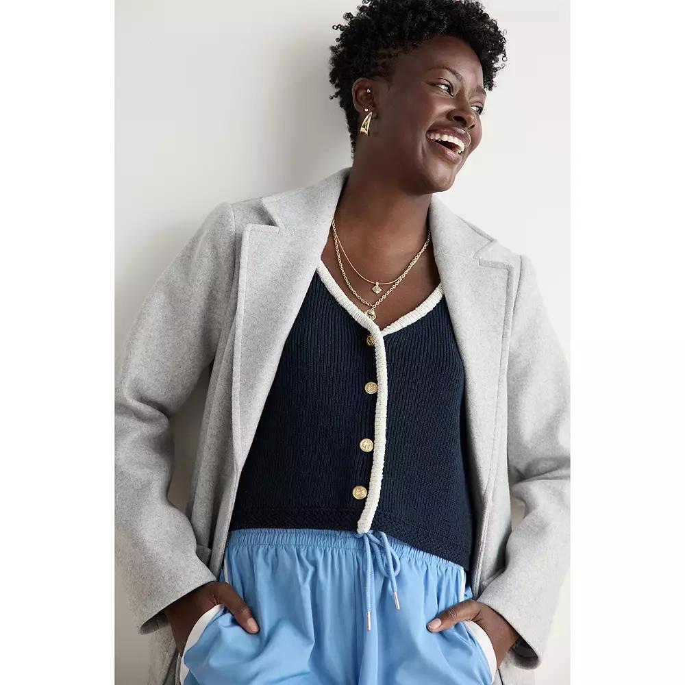 Women's LC Lauren Conrad V-Neck Cropped Sweater Vest,  Product Image