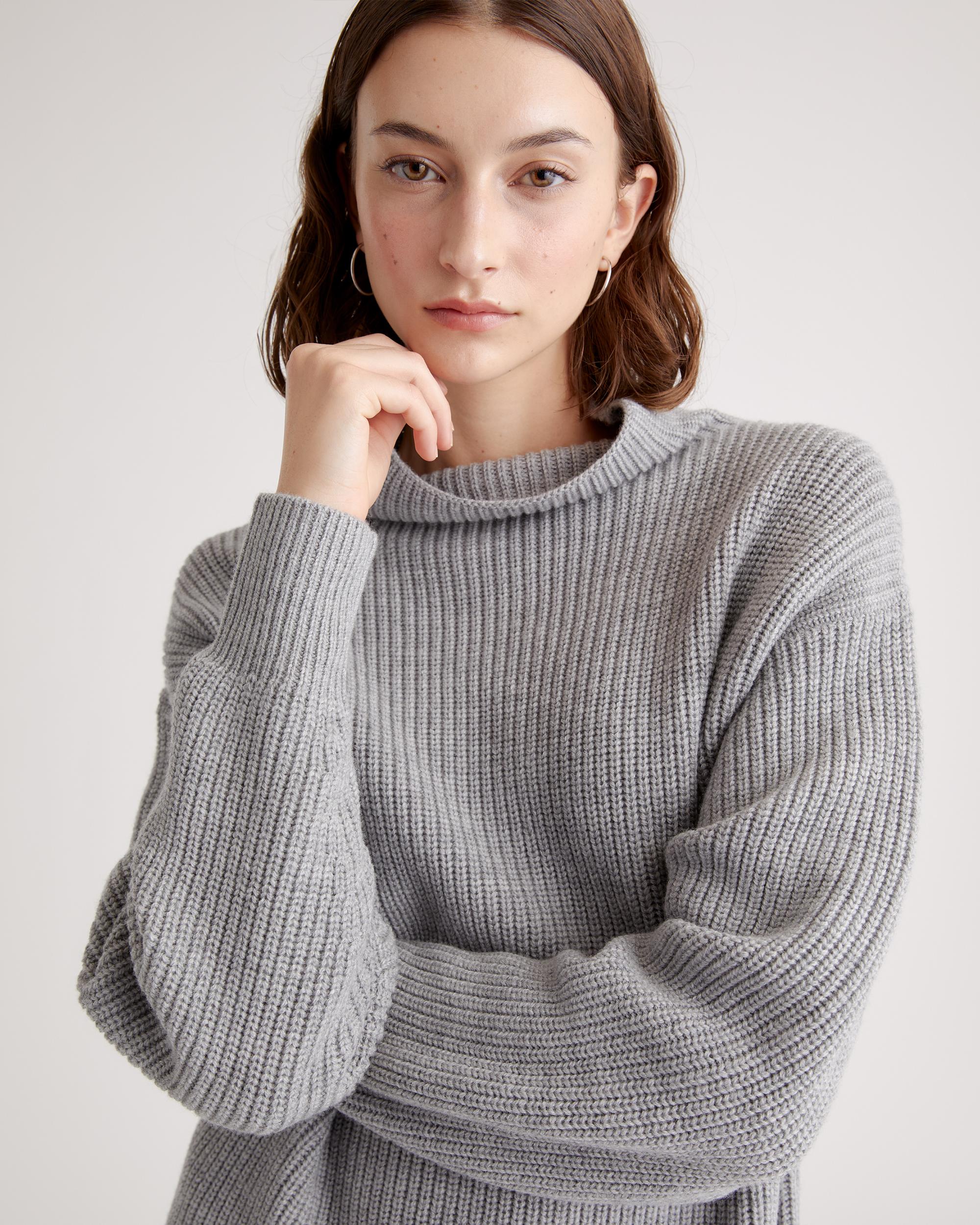 Quince | Women's Australian Merino Wool Relaxed Turtleneck Sweater Dress Product Image