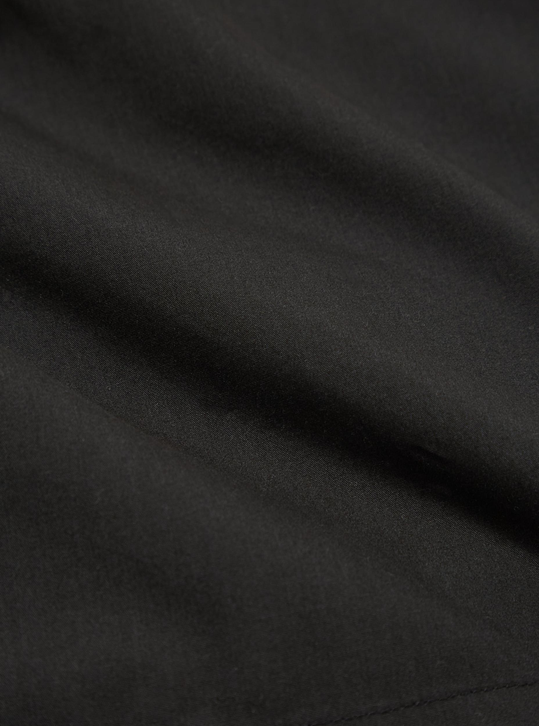 Universal Works Pleated Track Short in Black Recycled Polytech Product Image