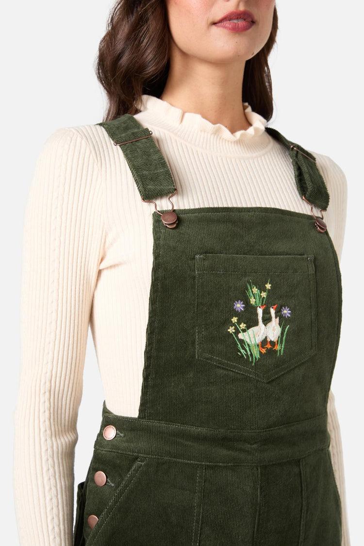 Goose Embroidered Cord Overall Product Image