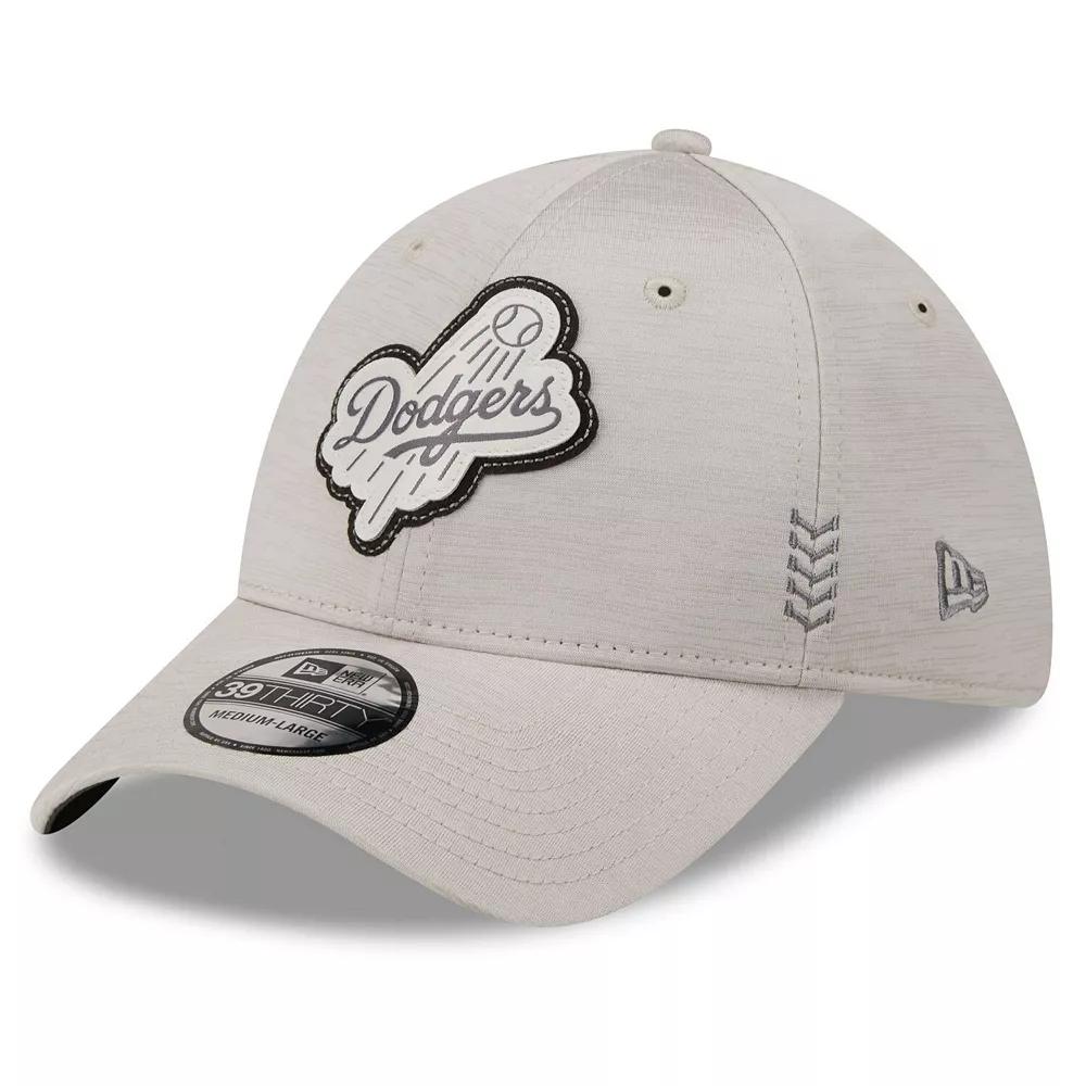 Men's New Era Cream Los Angeles Dodgers 2024 Clubhouse 39THIRTY Flex Fit Hat,  Product Image