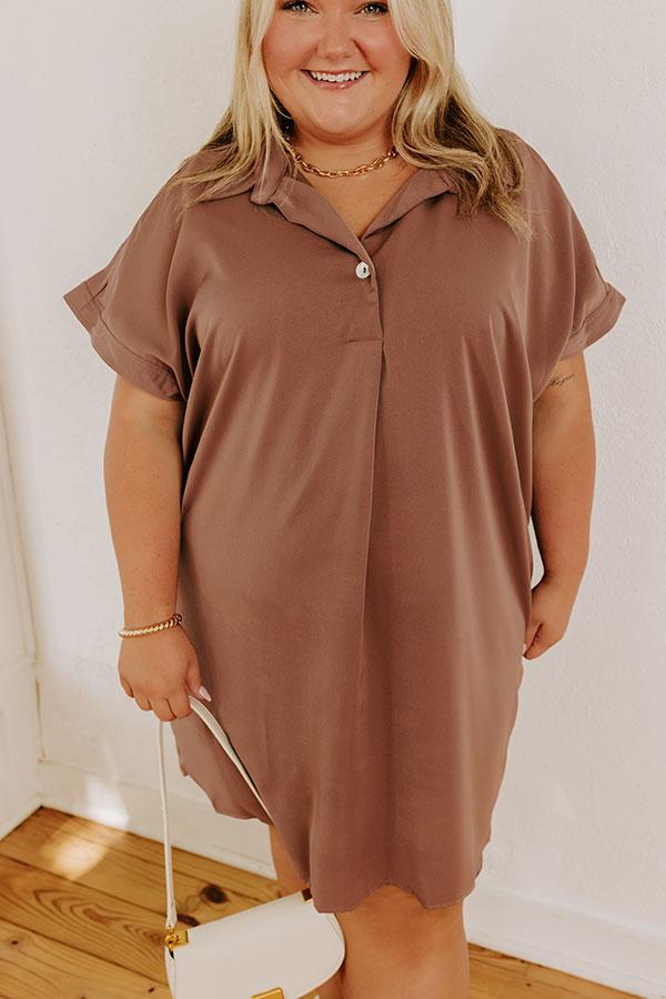 Effortless Radiance Shift Dress in Hazelnut Curves Product Image