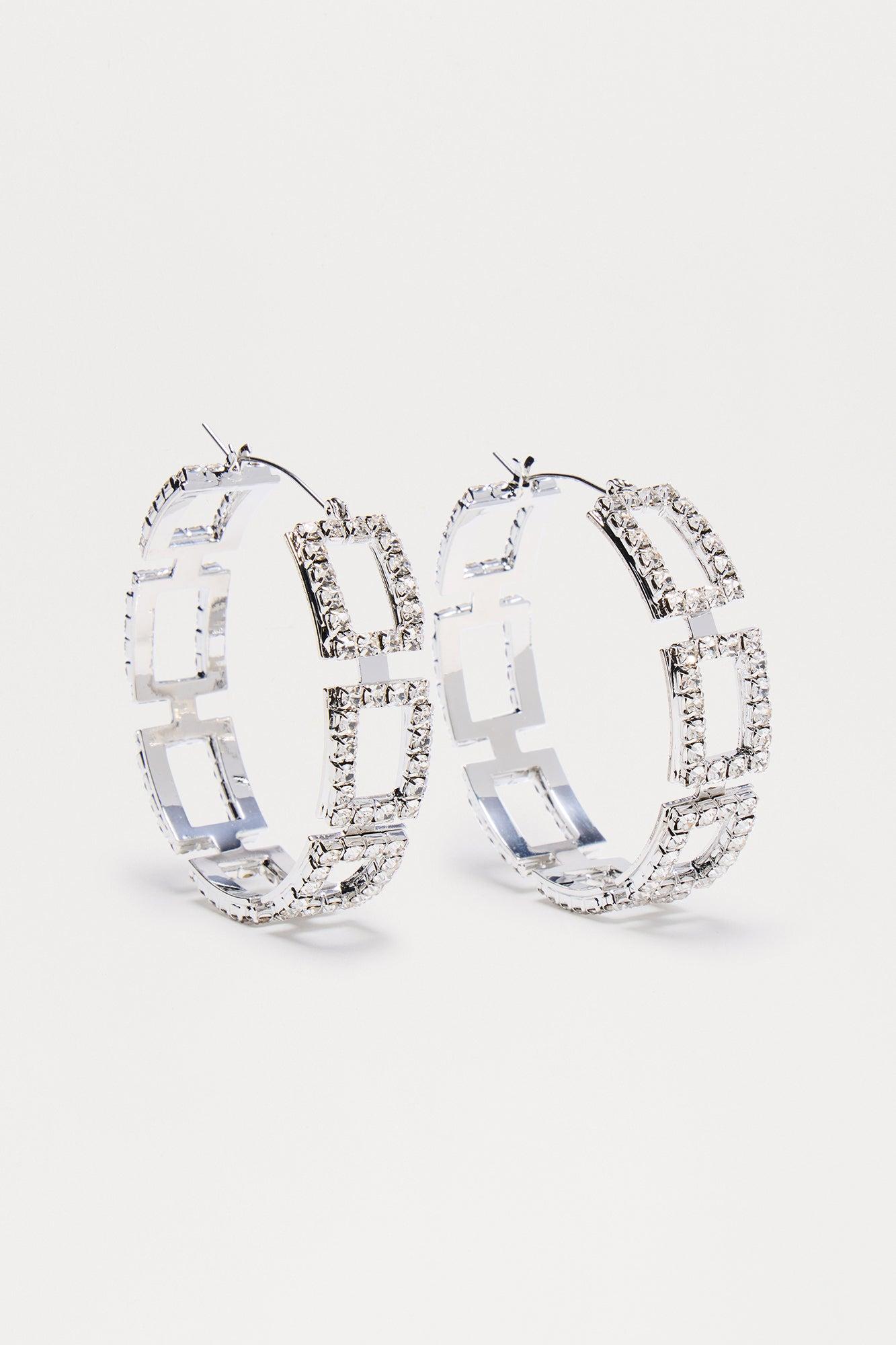 Alix Hoop Earrings - Silver Product Image