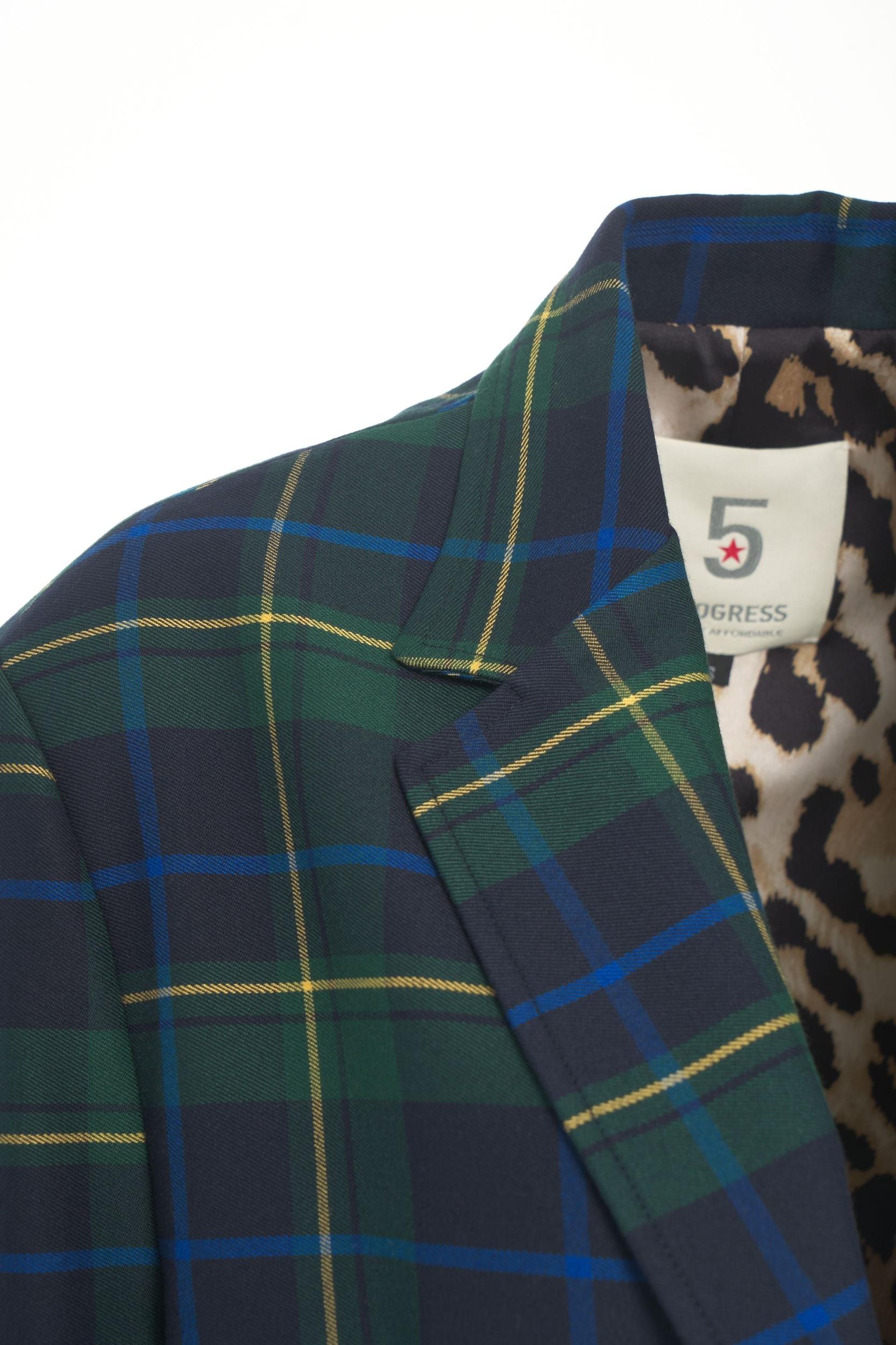 Blazer with plaid pattern Product Image