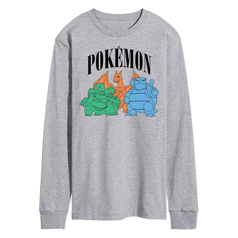 Men's Pokemon Group Long Sleeve Graphic Tee,  Product Image