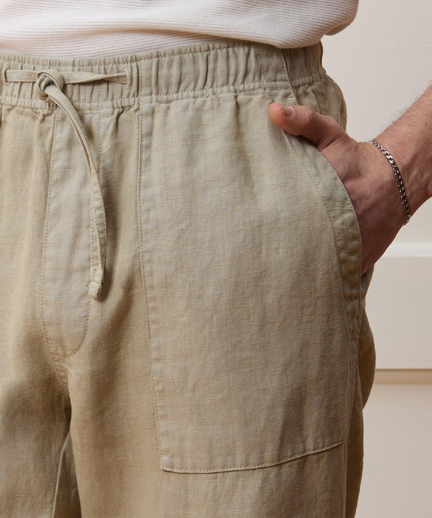 Straight Fit Linen Beach Pant Product Image