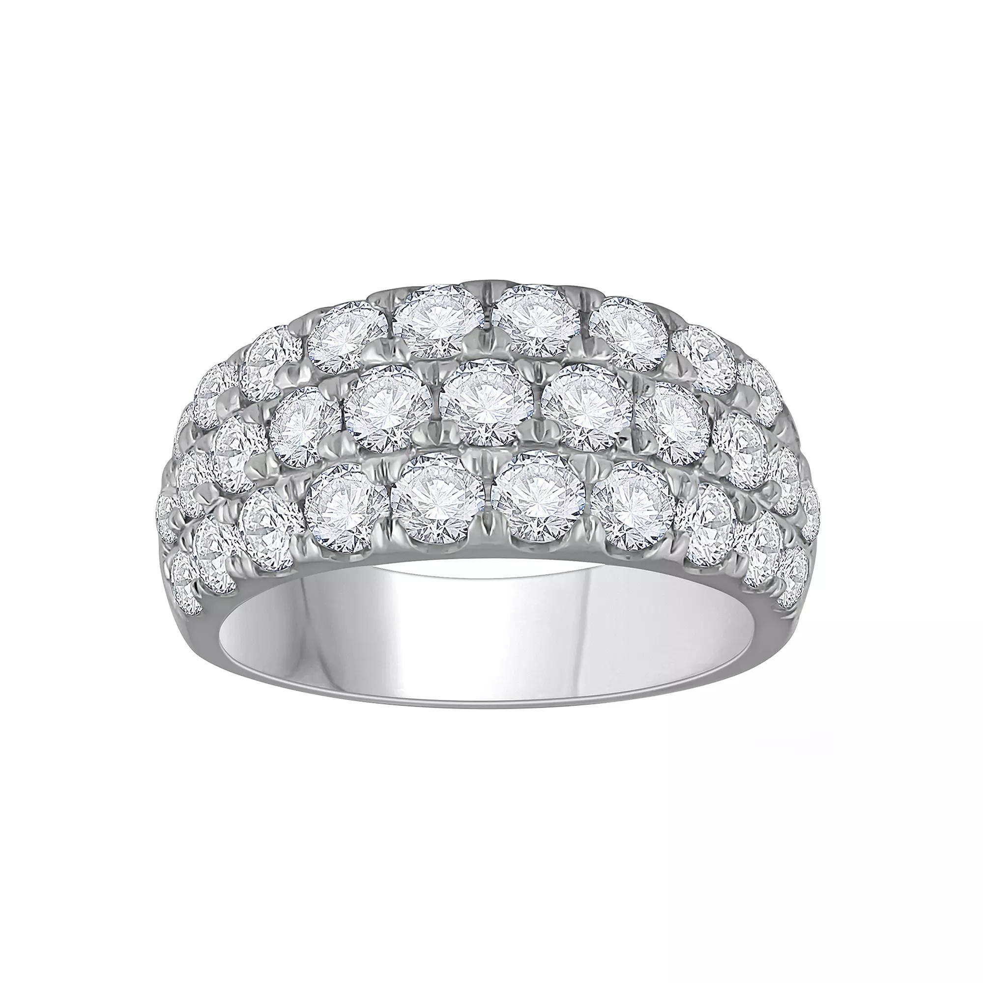 Diamond Medley 14k White Gold 3 Carat T.W. Lab-Grown Diamond Anniversary Ring, Womens 14k Whgold Product Image