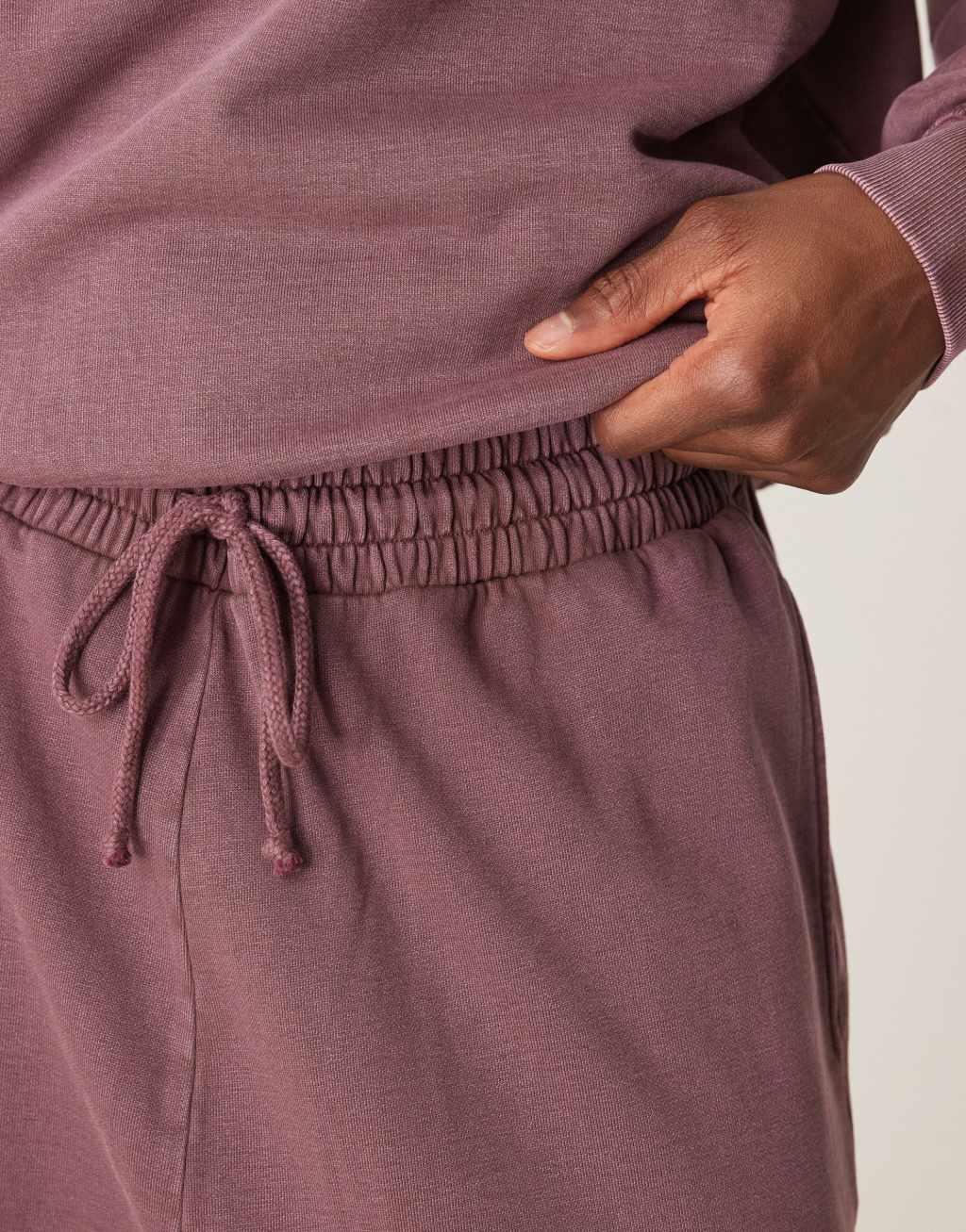 ASOS DESIGN wide leg sweatpants in washed burgundy Product Image