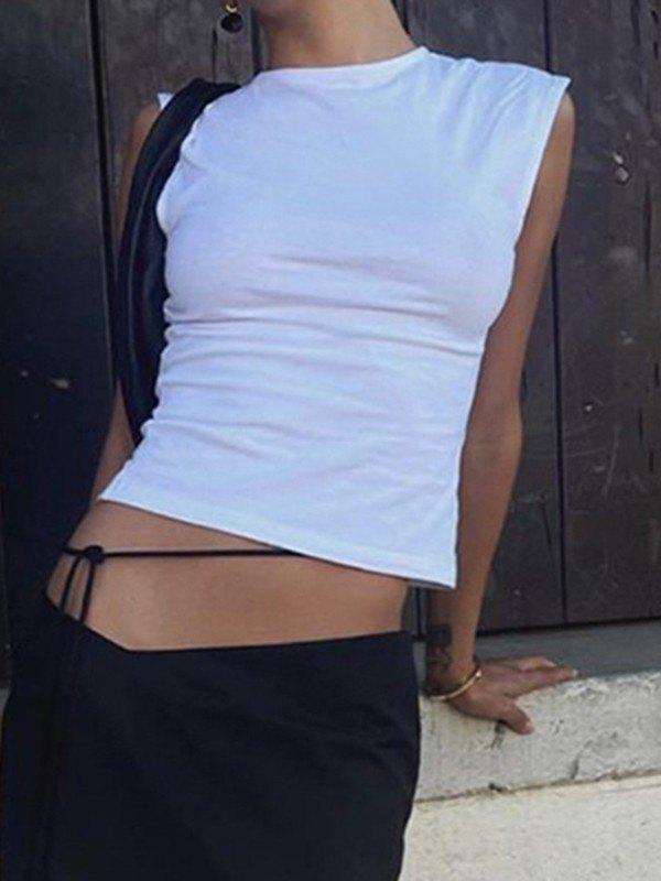 Lace Up Backless Cropped Tank Top Product Image