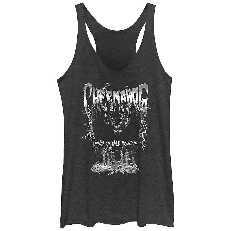 Disney Villains Fantasia Chernabog Metal Poster Juniors' Tri-Blend Racerback Tank Top, Girl's,  Product Image