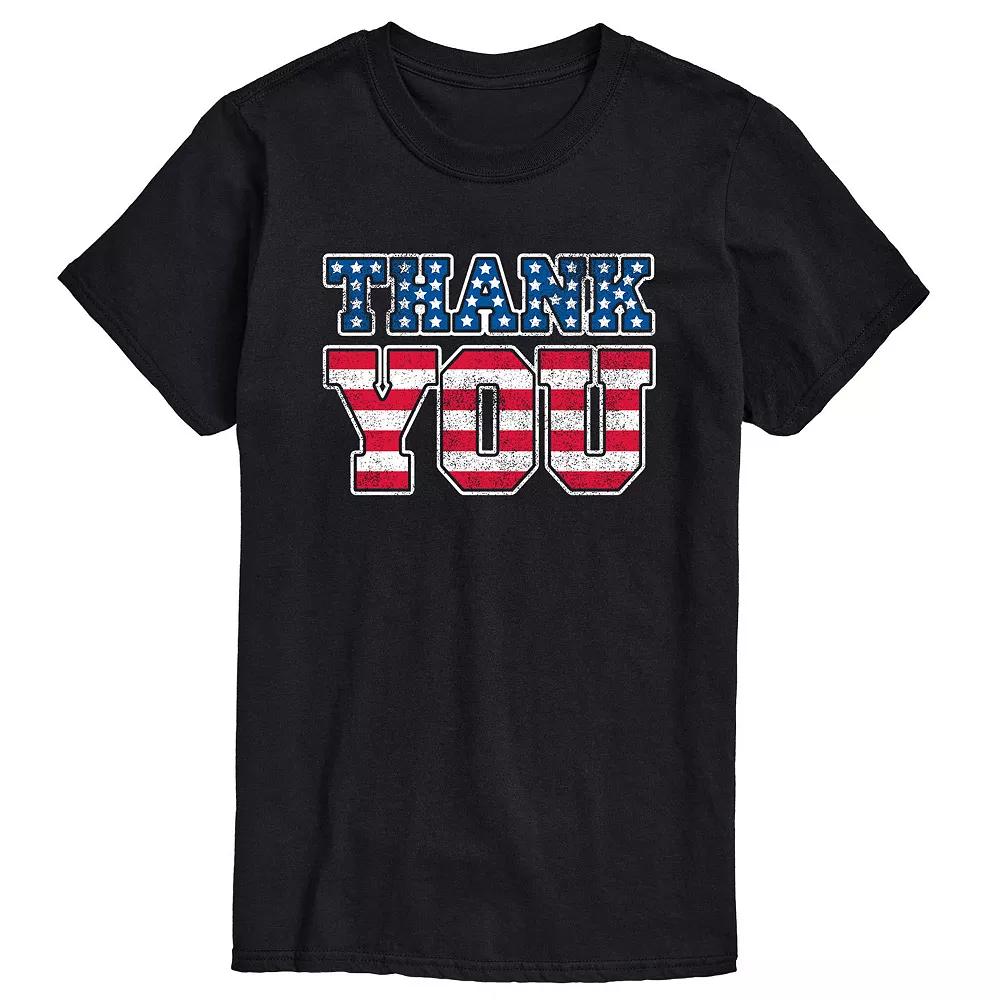 Men's Thank You American Flag Fill Tee,  Product Image