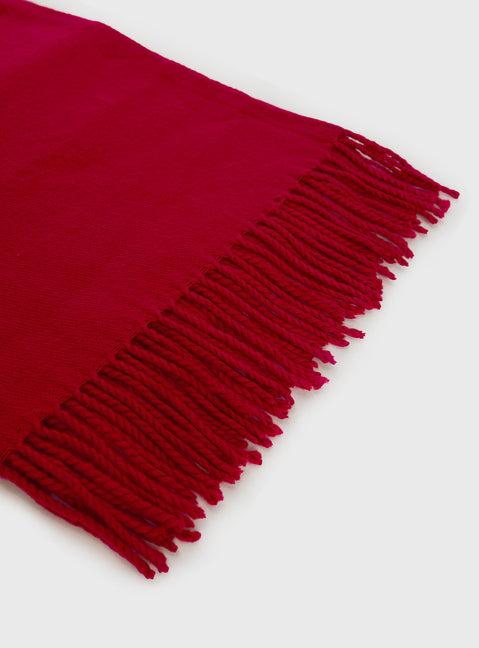 Heavy Hearted Scarf Red Product Image