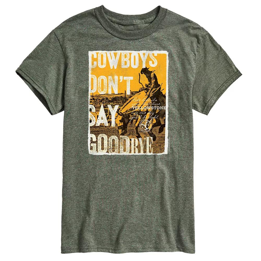 Men's Yellowstone Cowboys Don't Say Goodbye Graphic Tee,  Product Image