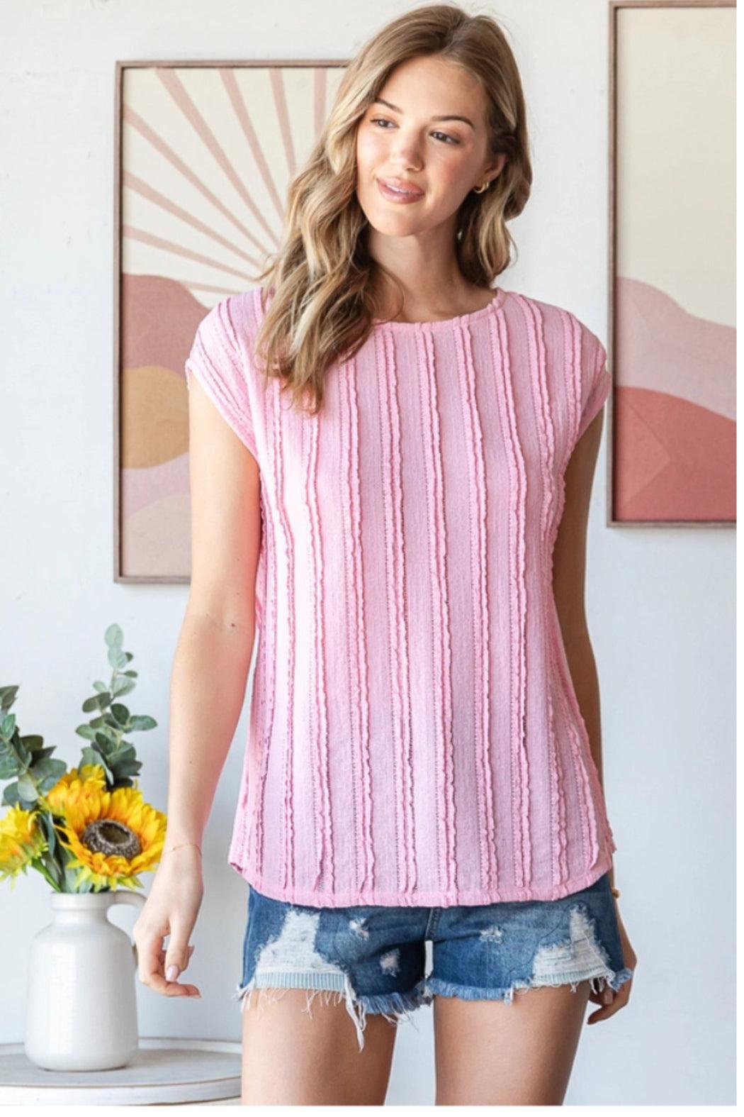 Textured Stripe Blouse Product Image