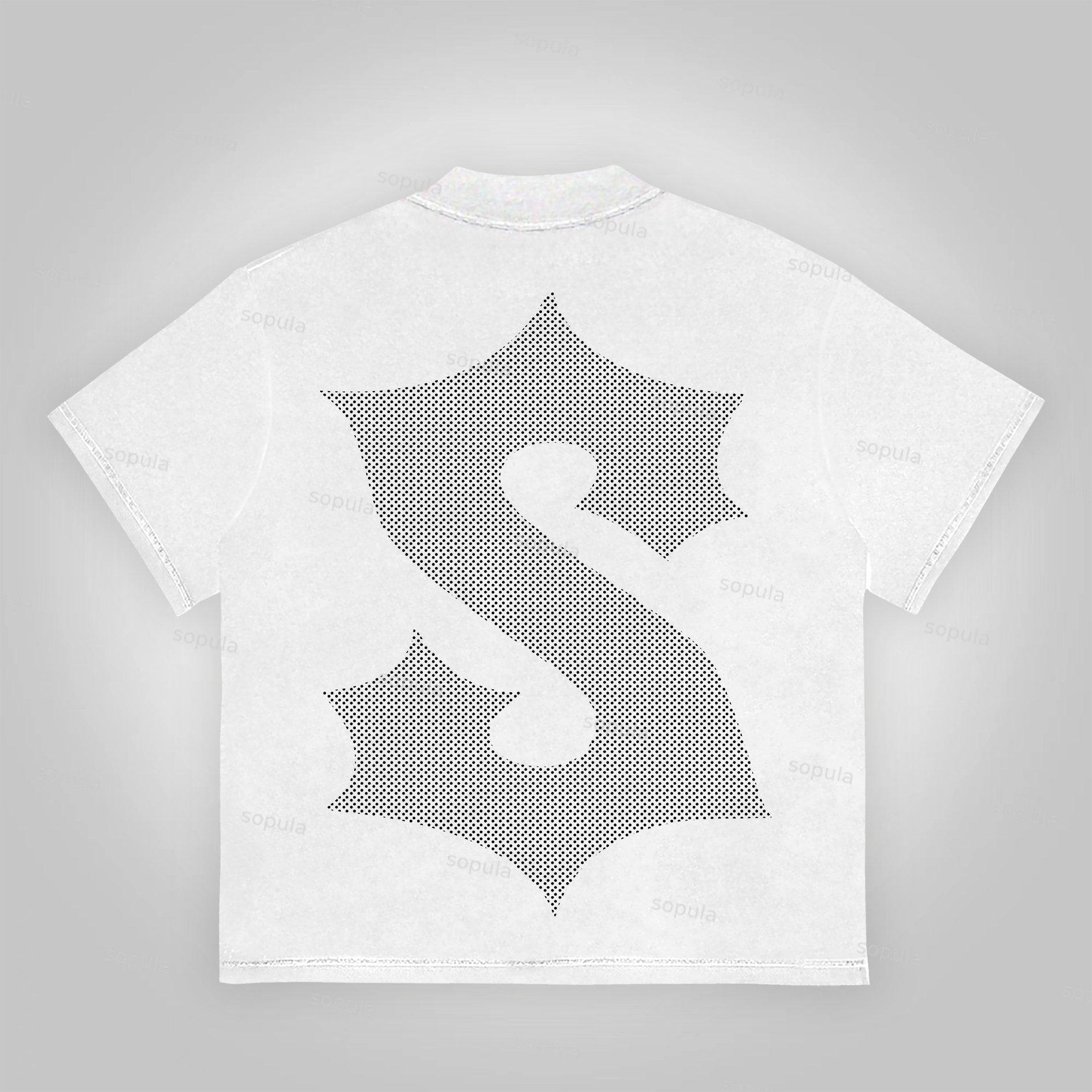 Vintage Saint Cross Art Graphic Cotton T-Shirt Product Image