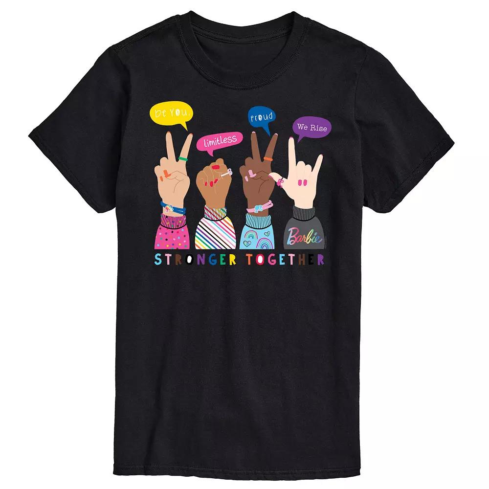 Men's Barbie Pride Doodle Hands Graphic Tee,  Product Image