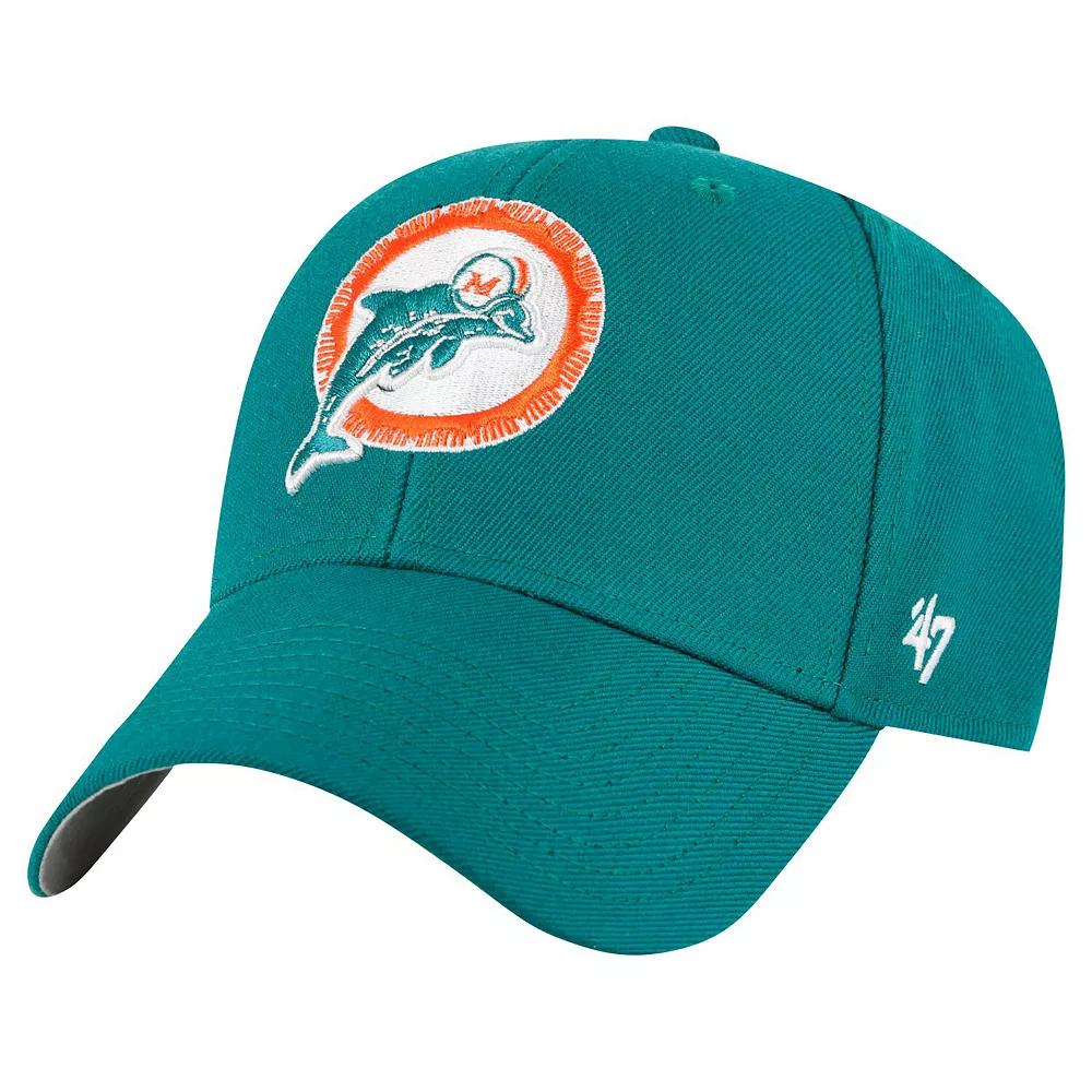Men's '47 Aqua Miami Dolphins MVP Adjustable Hat, Turquoise A Product Image
