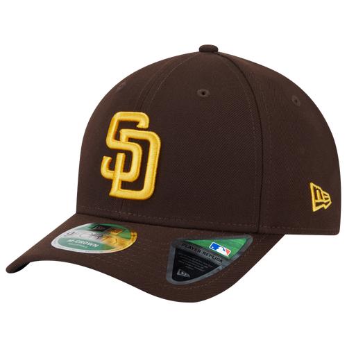 New Era Mens New Era Padres Player Replica 9FORTY Cap - Mens Brown/Yellow Product Image