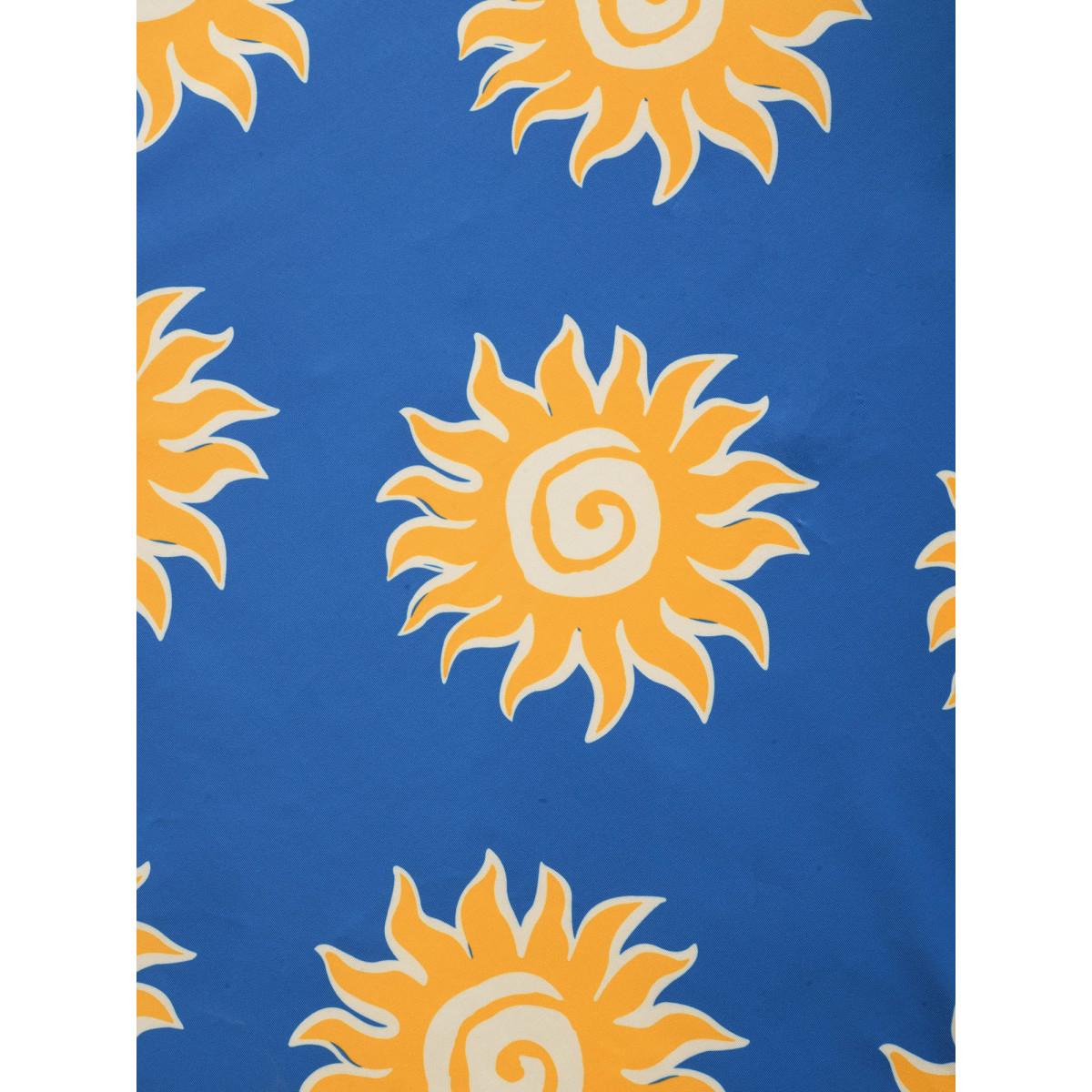 Plus Size Heart Neckline Sun Print Crossover Swim Dress Women's Swimwear Cerulean Beach Bodycon Heart neckline High stretch Curve Swim Dresses BloomChic 22-24/3X Product Image