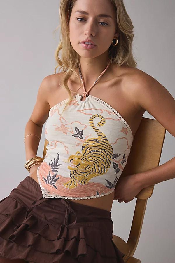 Kimchi Blue Mya Y-Neck Halter Crop Top Womens at Urban Outfitters Product Image