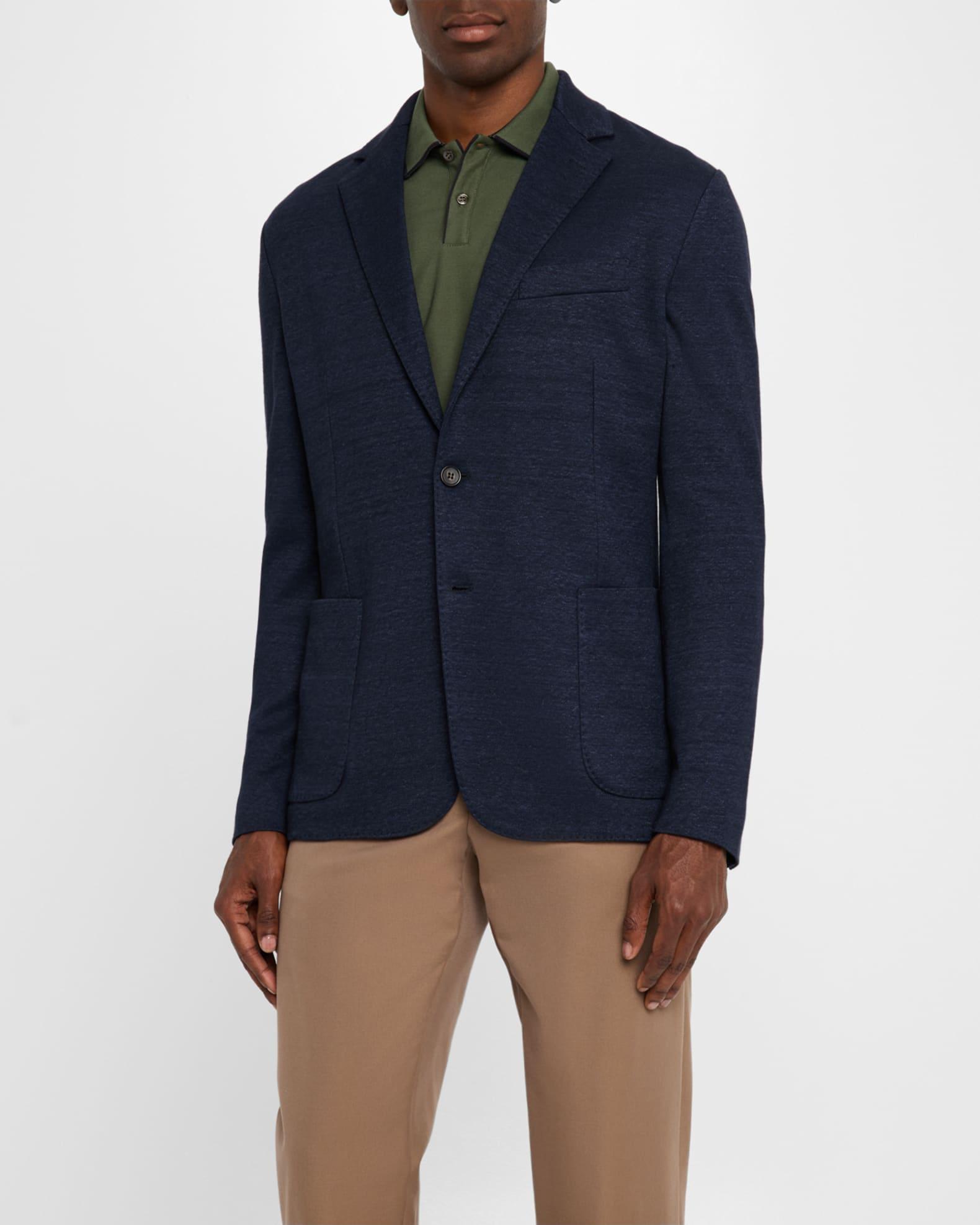 Men's Linen and Wool Pique Single-Breasted Sport Coat Product Image