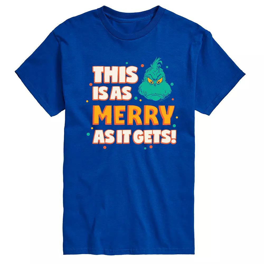 Men's Dr. Seuss The Grinch As Merry As It Gets Graphic Tee,  Product Image