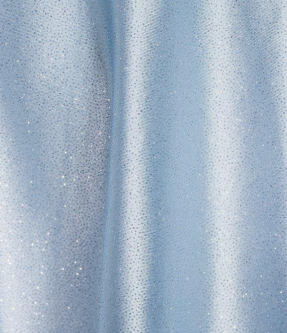 Honey and Rosie Glitter Lace-Up Back Fit & Flare Mini Dress Product Image