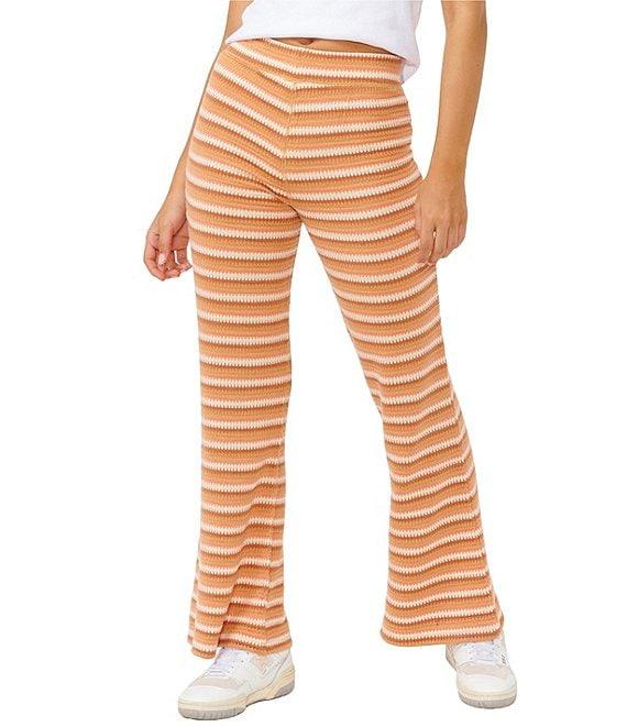 Rip Curl Bobbi Stripe Mid Rise Flare Leg Pants Product Image