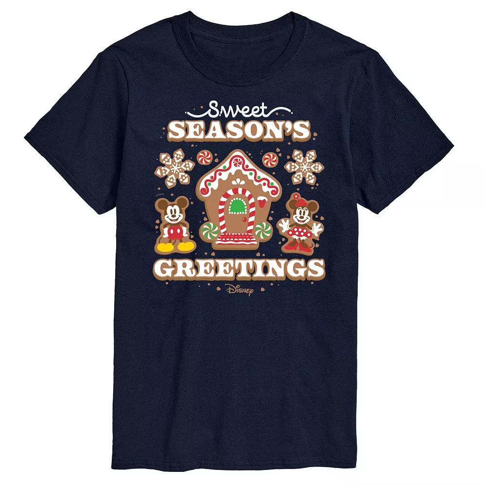 Disney's Mickey & Minnie Mouse Men's Sweet Seasons Greetings Graphic Tee,  Product Image