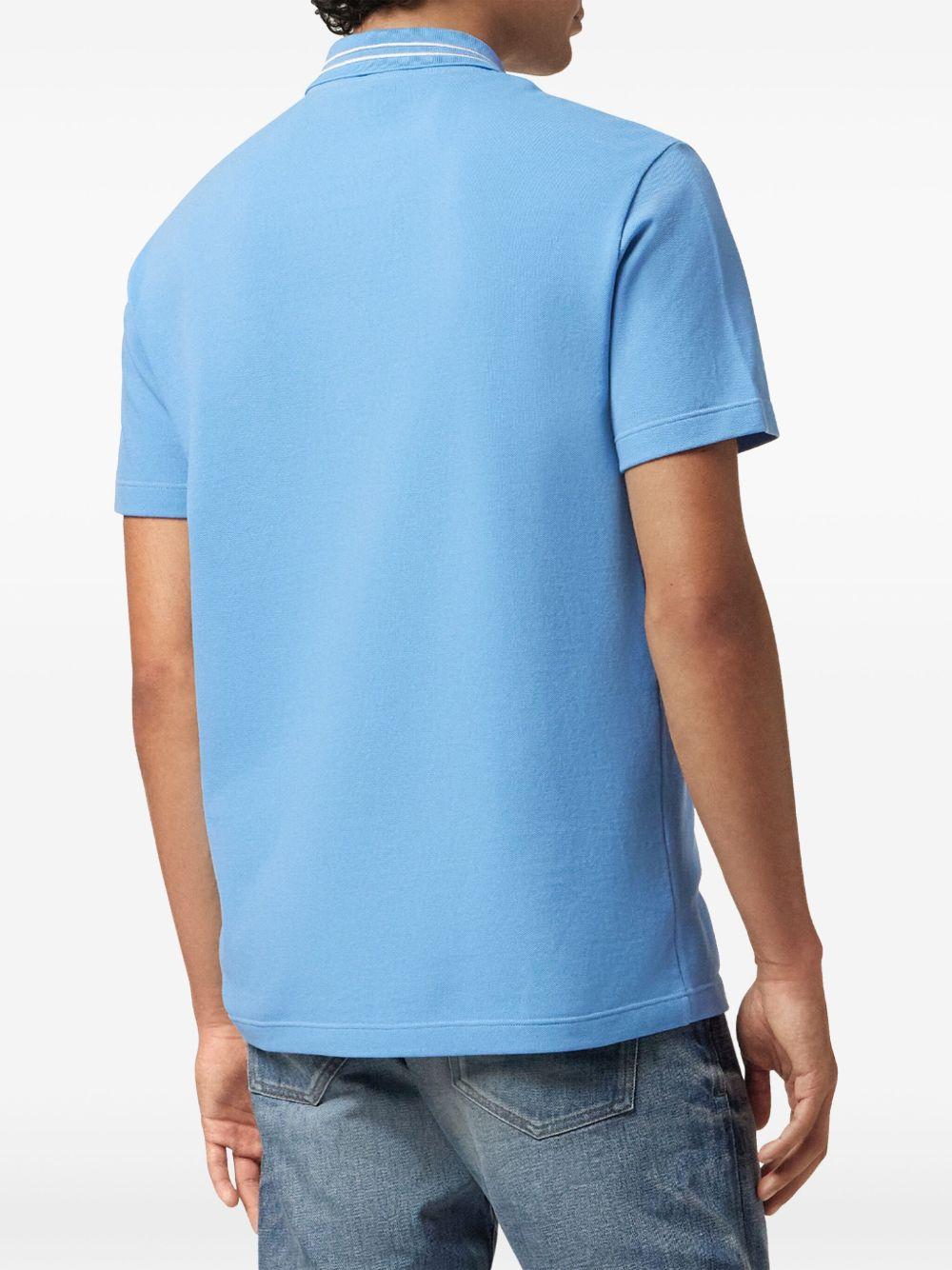 Medusa-embroidered polo shirt Product Image