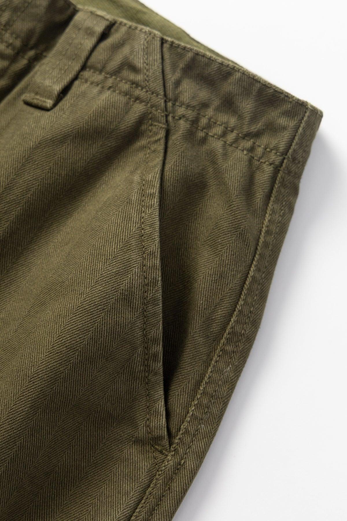 Blacksmith - Herringbone Work Pants - Olive Product Image